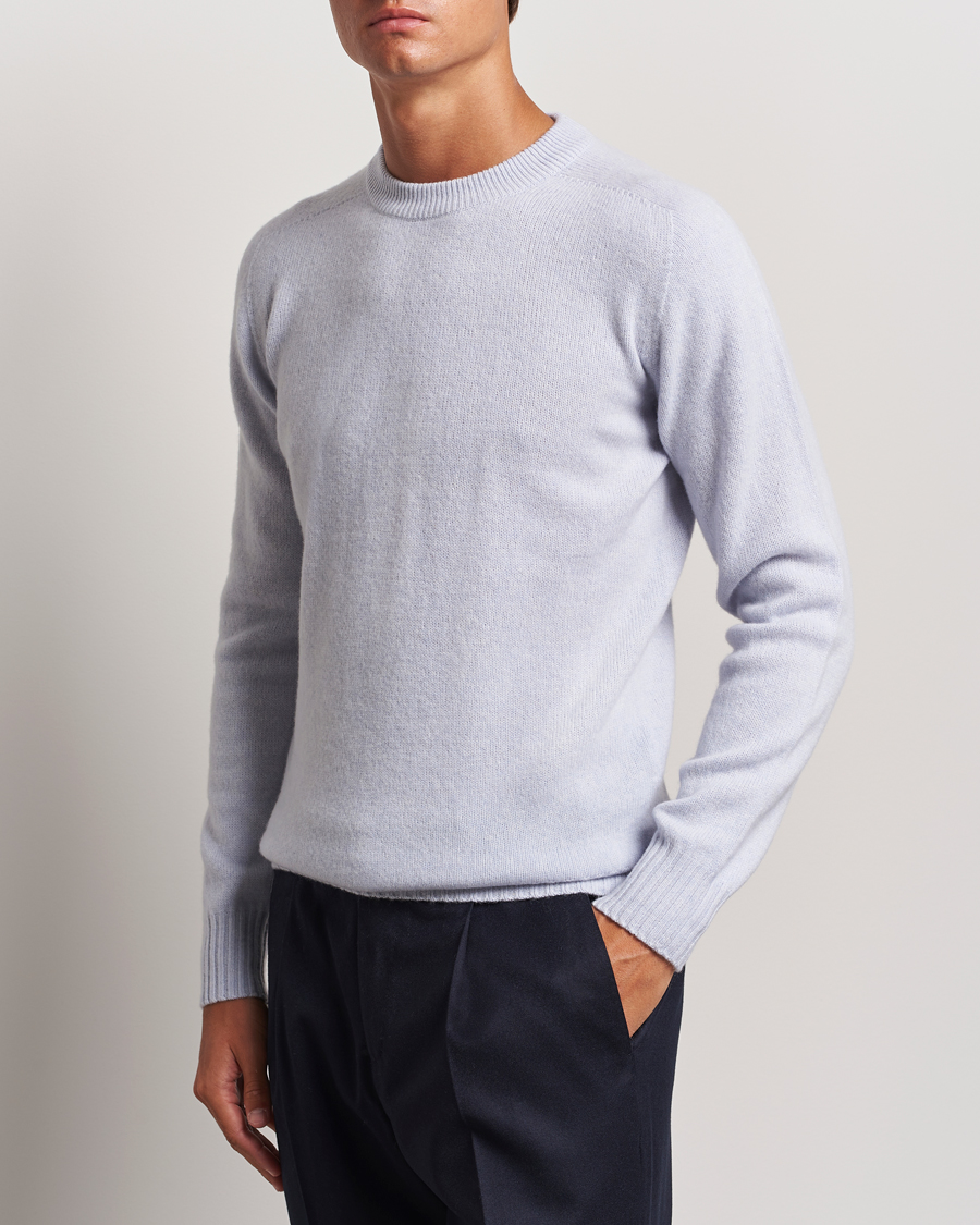 Hombres | Jerséis y prendas de punto | Altea | Wool/Cashmere Crew Neck Pullover Light Blue