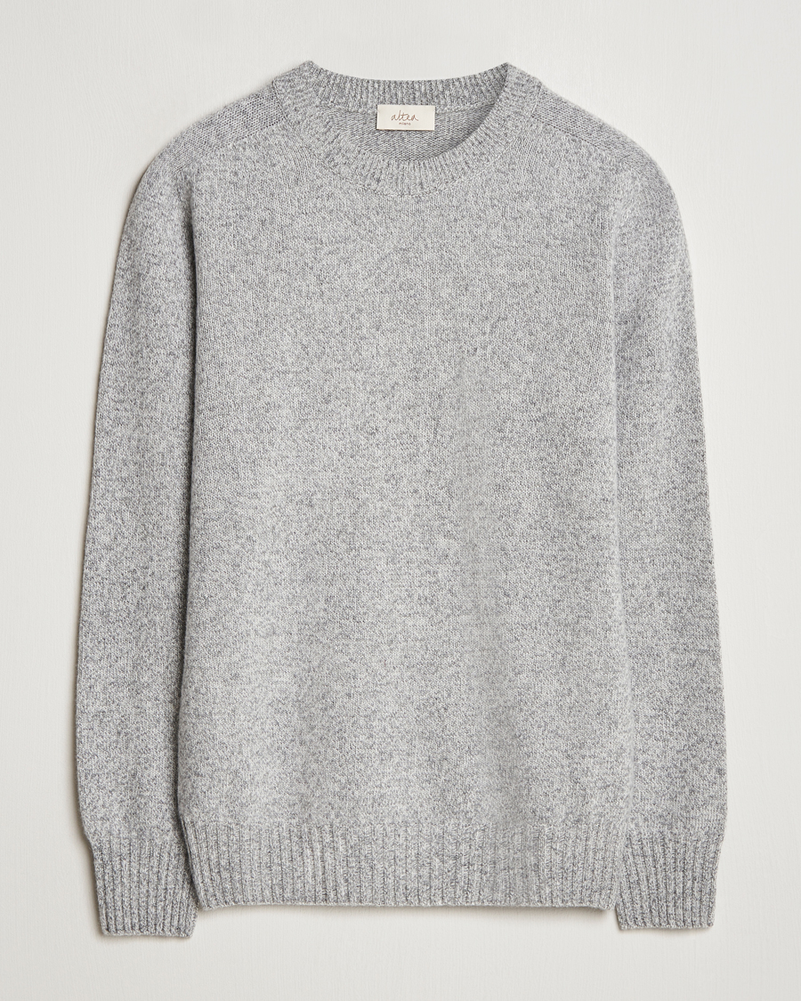 Hombres | Jerséis y prendas de punto | Altea | Wool/Cashmere Crew Neck Pullover Grey Melange