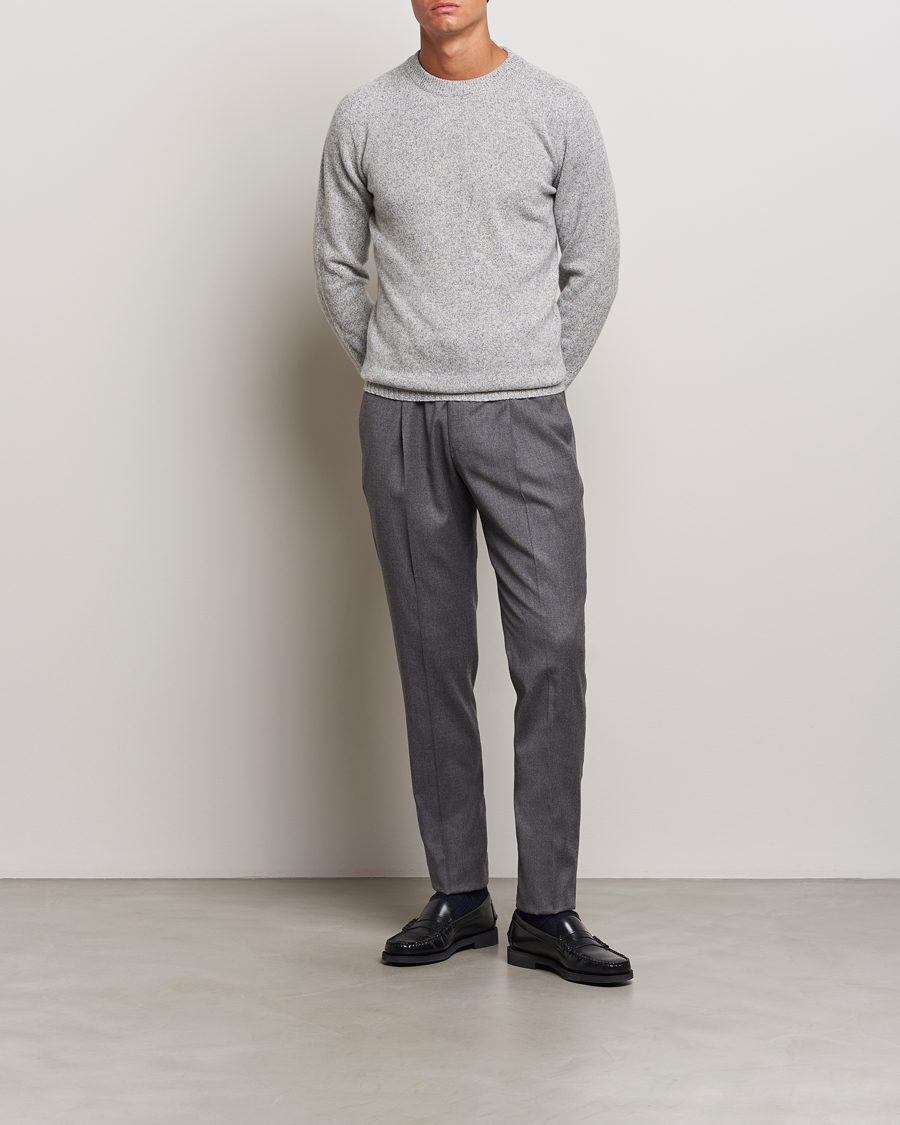Hombres | Jerséis y prendas de punto | Altea | Wool/Cashmere Crew Neck Pullover Grey Melange