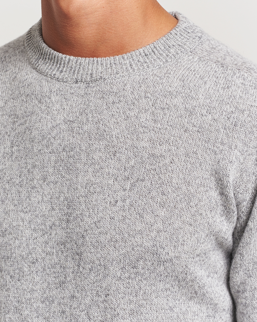 Hombres | Jerséis y prendas de punto | Altea | Wool/Cashmere Crew Neck Pullover Grey Melange