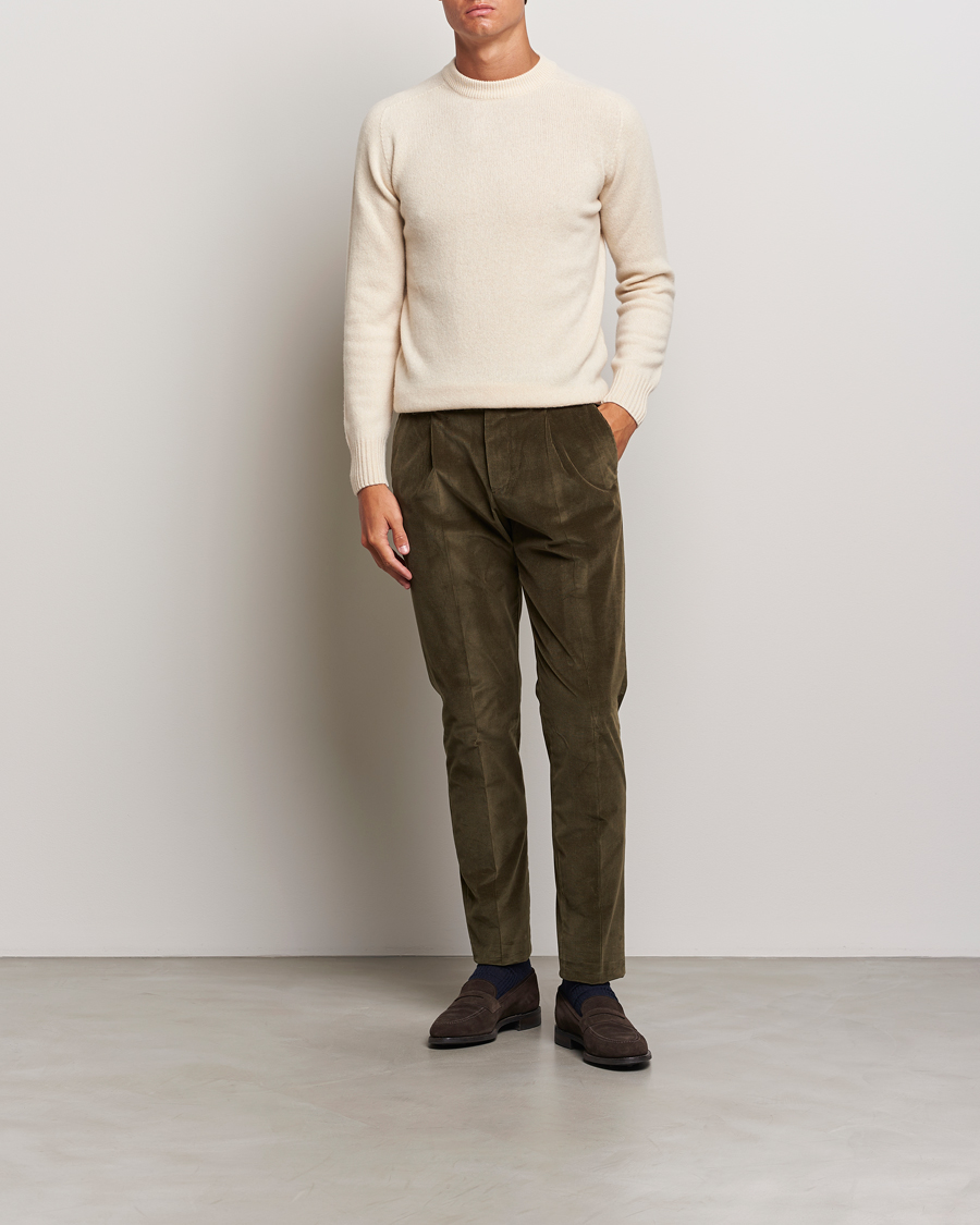 Hombres | Jerséis y prendas de punto | Altea | Wool/Cashmere Crew Neck Pullover Latte
