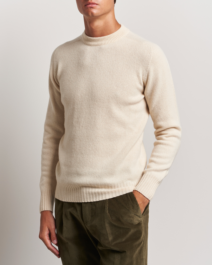 Hombres | Jerséis y prendas de punto | Altea | Wool/Cashmere Crew Neck Pullover Latte