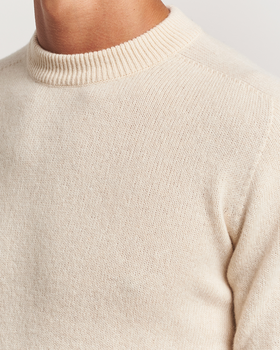 Hombres | Jerséis y prendas de punto | Altea | Wool/Cashmere Crew Neck Pullover Latte