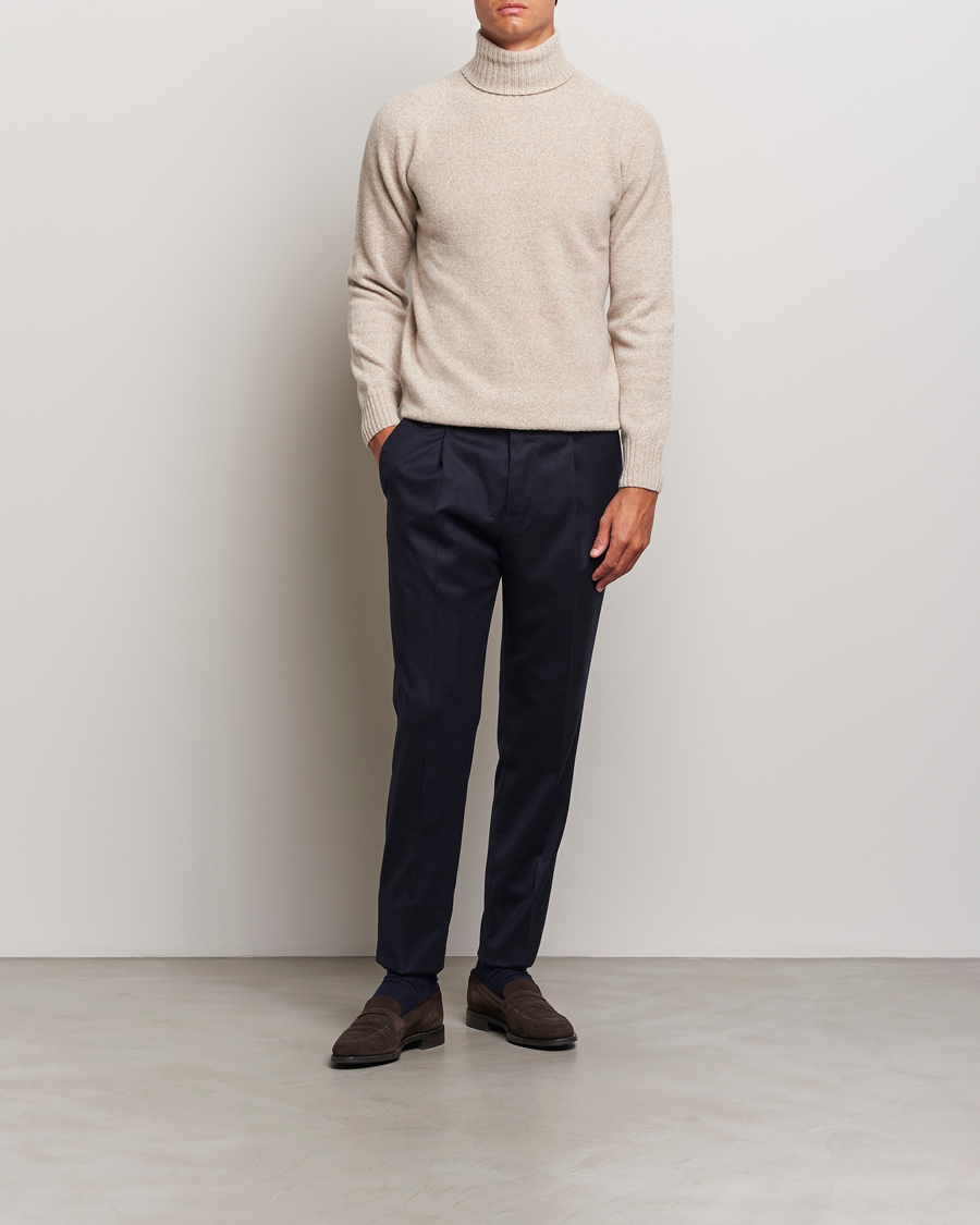 Hombres | Jerséis y prendas de punto | Altea | Wool/Cashmere Rollneck Beige Melange
