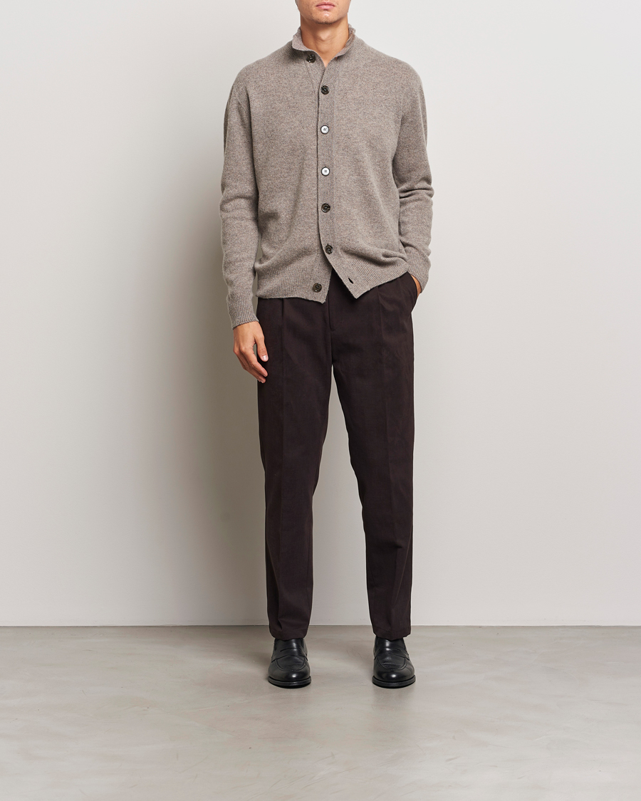 Hombres | Jerséis y prendas de punto | Altea | Shetland Cardigan Taupe