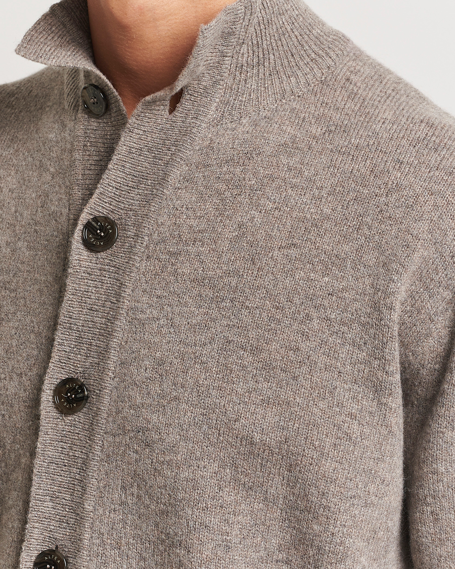 Hombres | Jerséis y prendas de punto | Altea | Shetland Cardigan Taupe