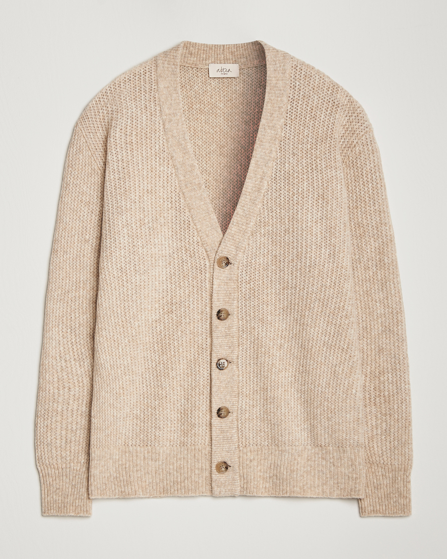 Hombres | Jerséis y prendas de punto | Altea | Soft Rib Stich Cardigan Cream