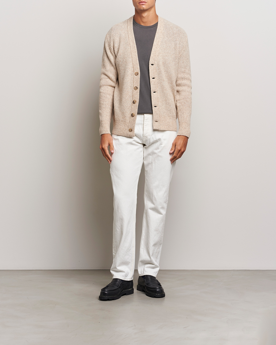 Hombres | Jerséis y prendas de punto | Altea | Soft Rib Stich Cardigan Cream