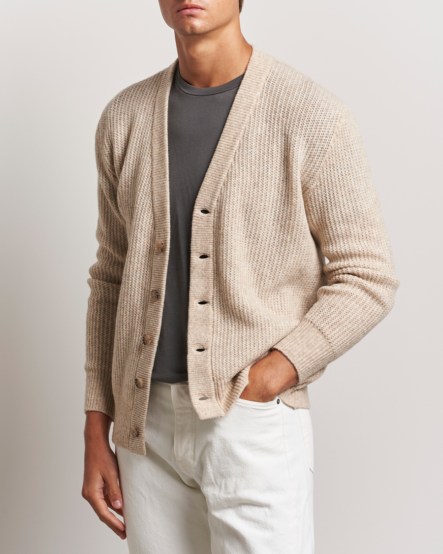 Hombres | Jerséis y prendas de punto | Altea | Soft Rib Stich Cardigan Cream
