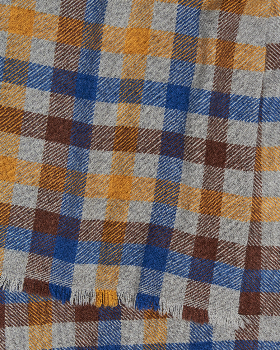 Hombres | Altea Check Wool Scarf Yellow/Beige | Altea | Check Wool Scarf Yellow/Beige