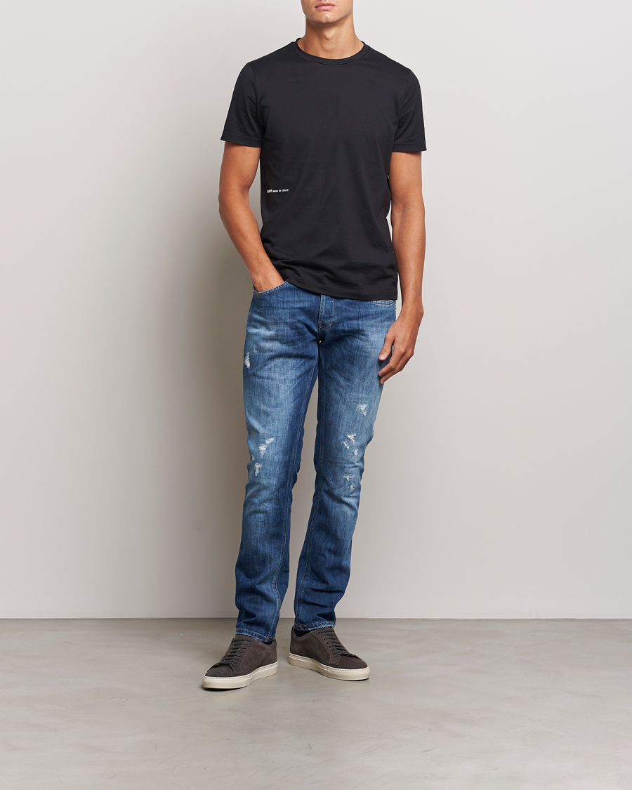 Hombres | Vaqueros | Dondup | George Light Distressed Jeans Medium Blue