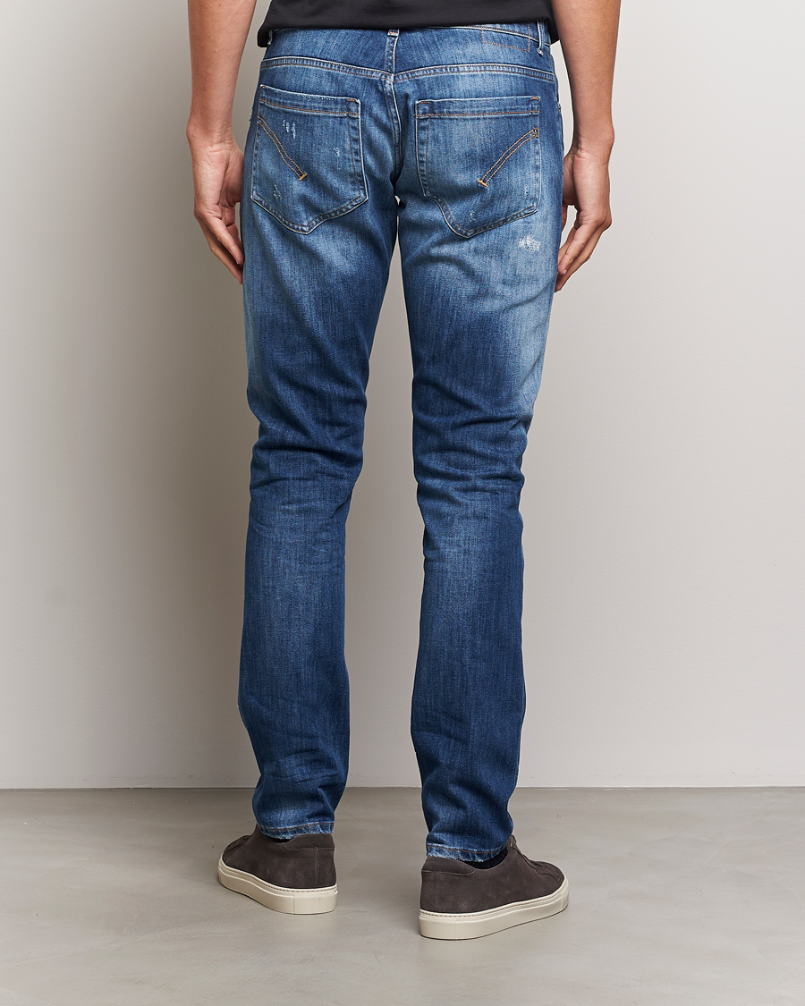 Hombres | Vaqueros | Dondup | George Light Distressed Jeans Medium Blue