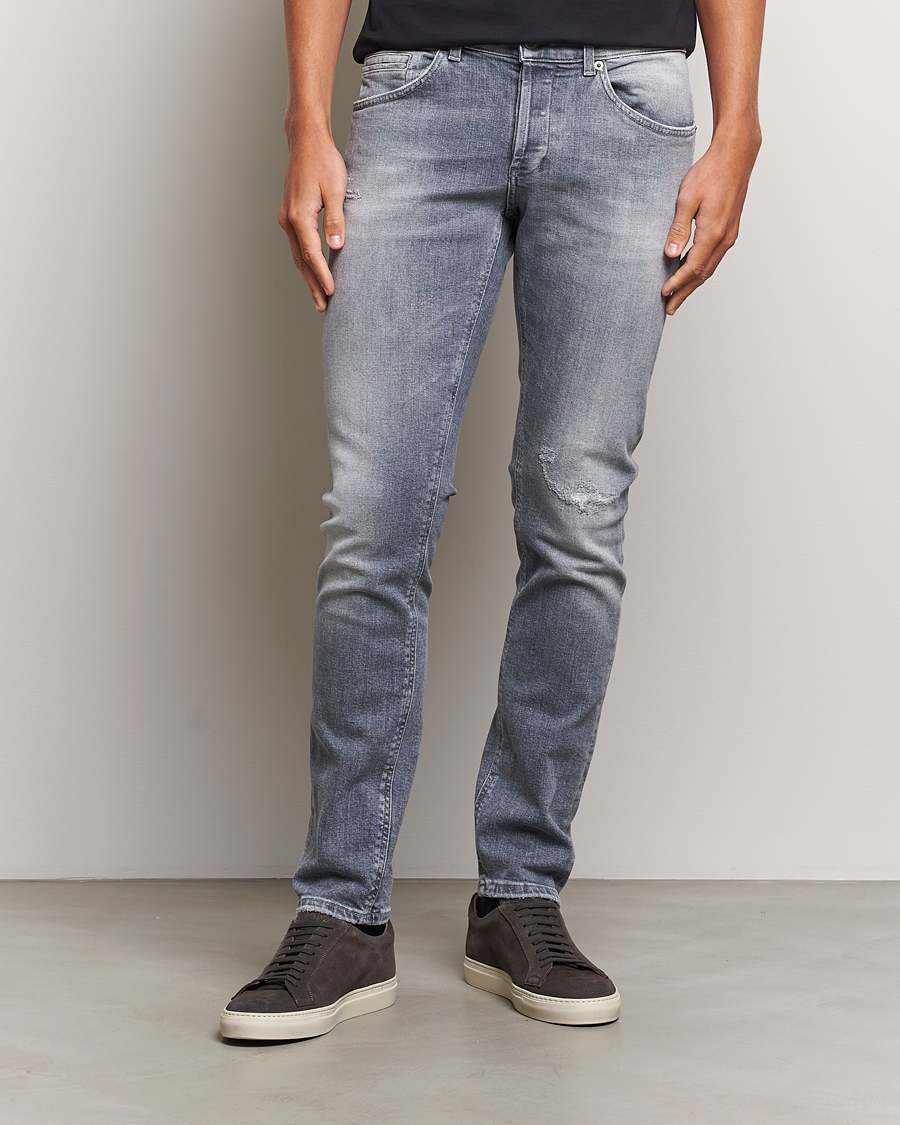 Hombres | Vaqueros | Dondup | George Light Distressed Jeans Light Grey