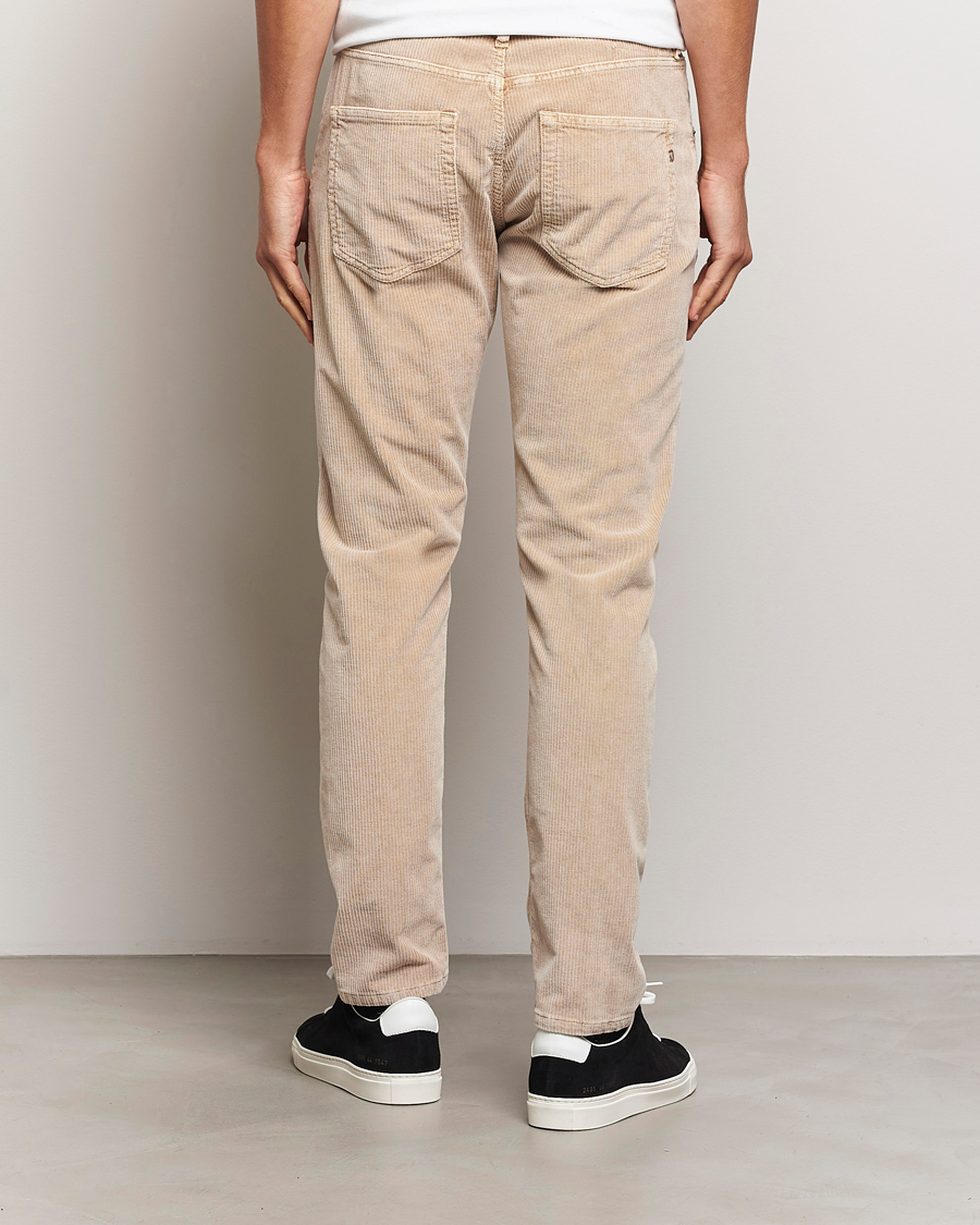Hombres | Pantalones | Dondup | Icon Corduroy Trousers Light Beige