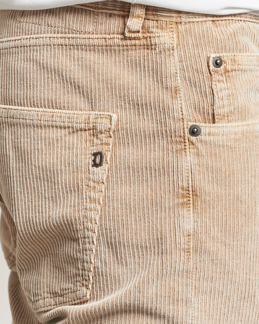 Hombres | Pantalones | Dondup | Icon Corduroy Trousers Light Beige