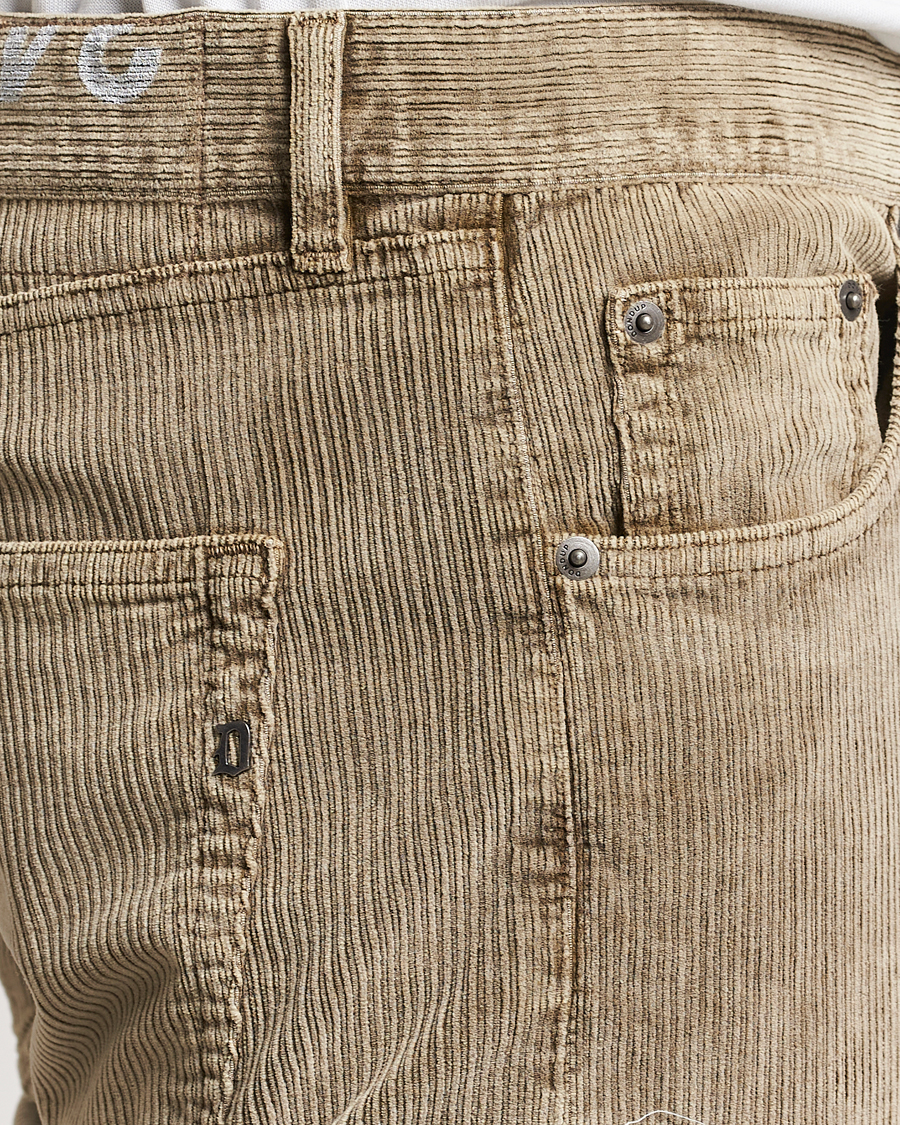 Hombres | Pantalones | Dondup | Icon Corduroy Trousers Khaki