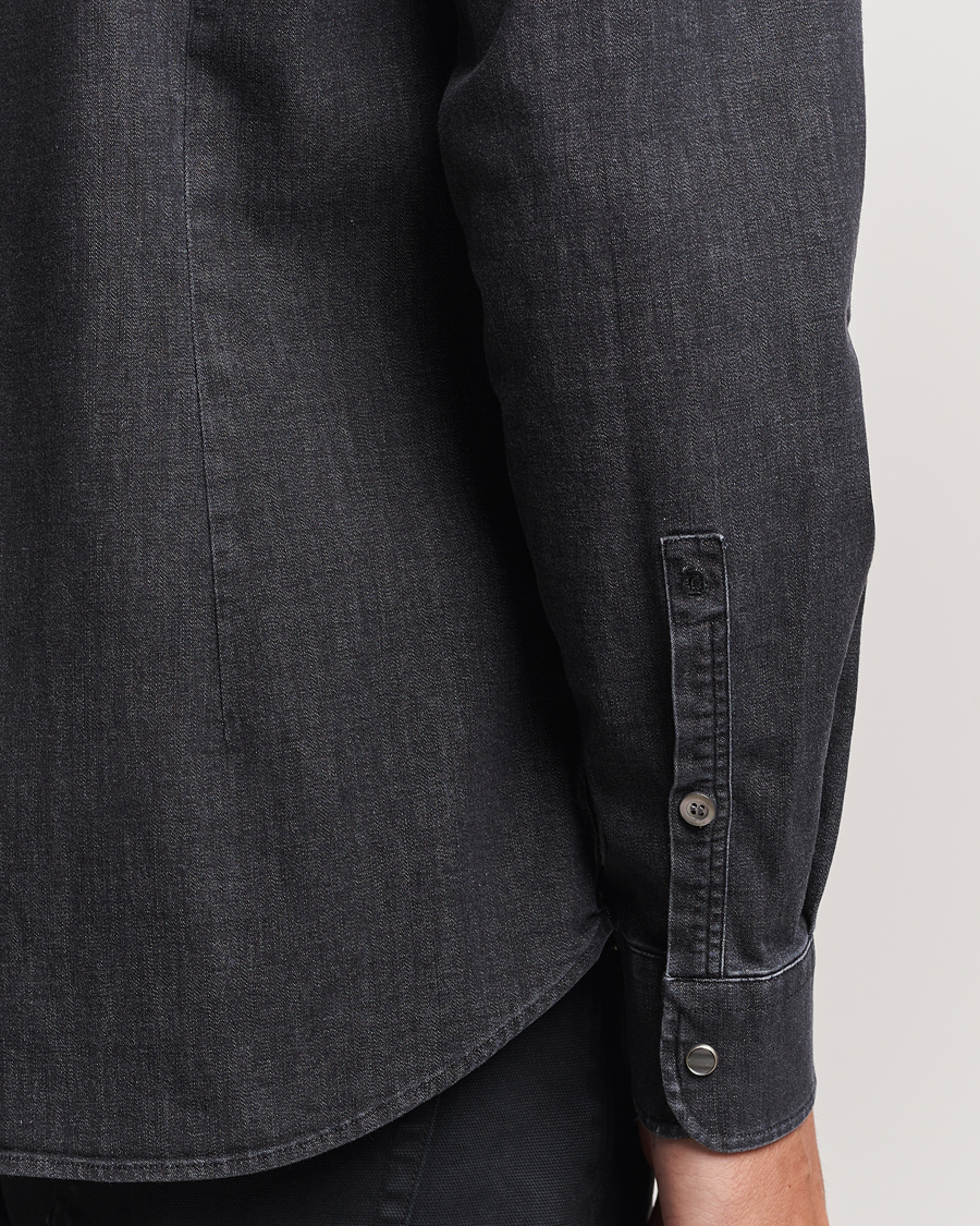 Hombres | Camisas | Dondup | Slim Fit Denim Shirt Washed Black