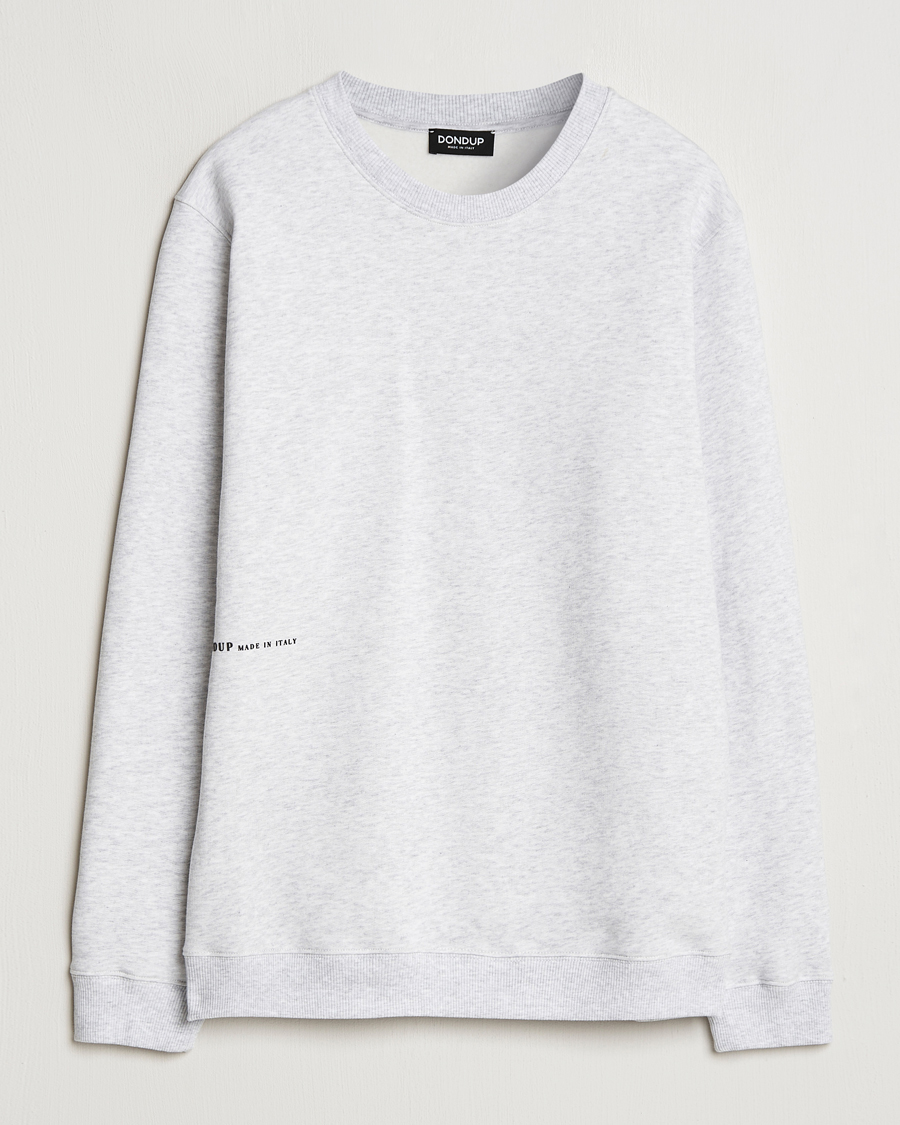 Hombres | Jerséis y prendas de punto | Dondup | Logo Crew Neck Sweatshirt Grey Melange