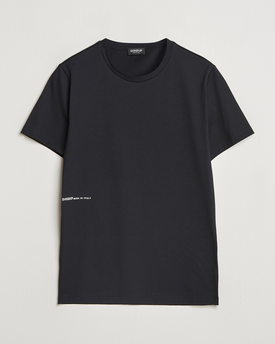 Hombres | Camisetas | Dondup | Logo Crew Neck T-Shirt Black