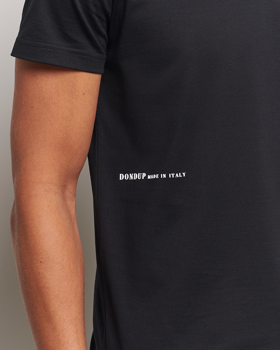 Hombres | Camisetas | Dondup | Logo Crew Neck T-Shirt Black