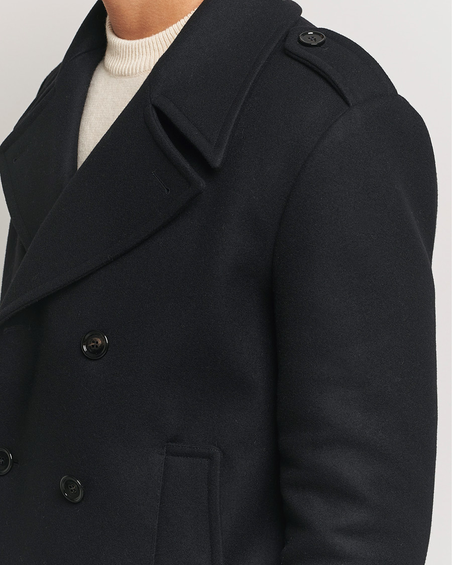 Hombres | Abrigos y chaquetas | Dondup | Wool Peacoat Black