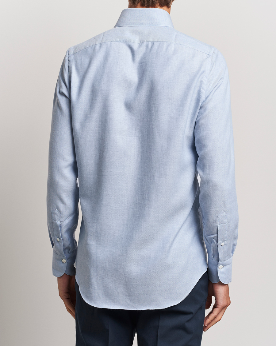 Hombres | Camisas | Finamore Napoli | Milano Slim Cashmere BD Shirt Light Blue