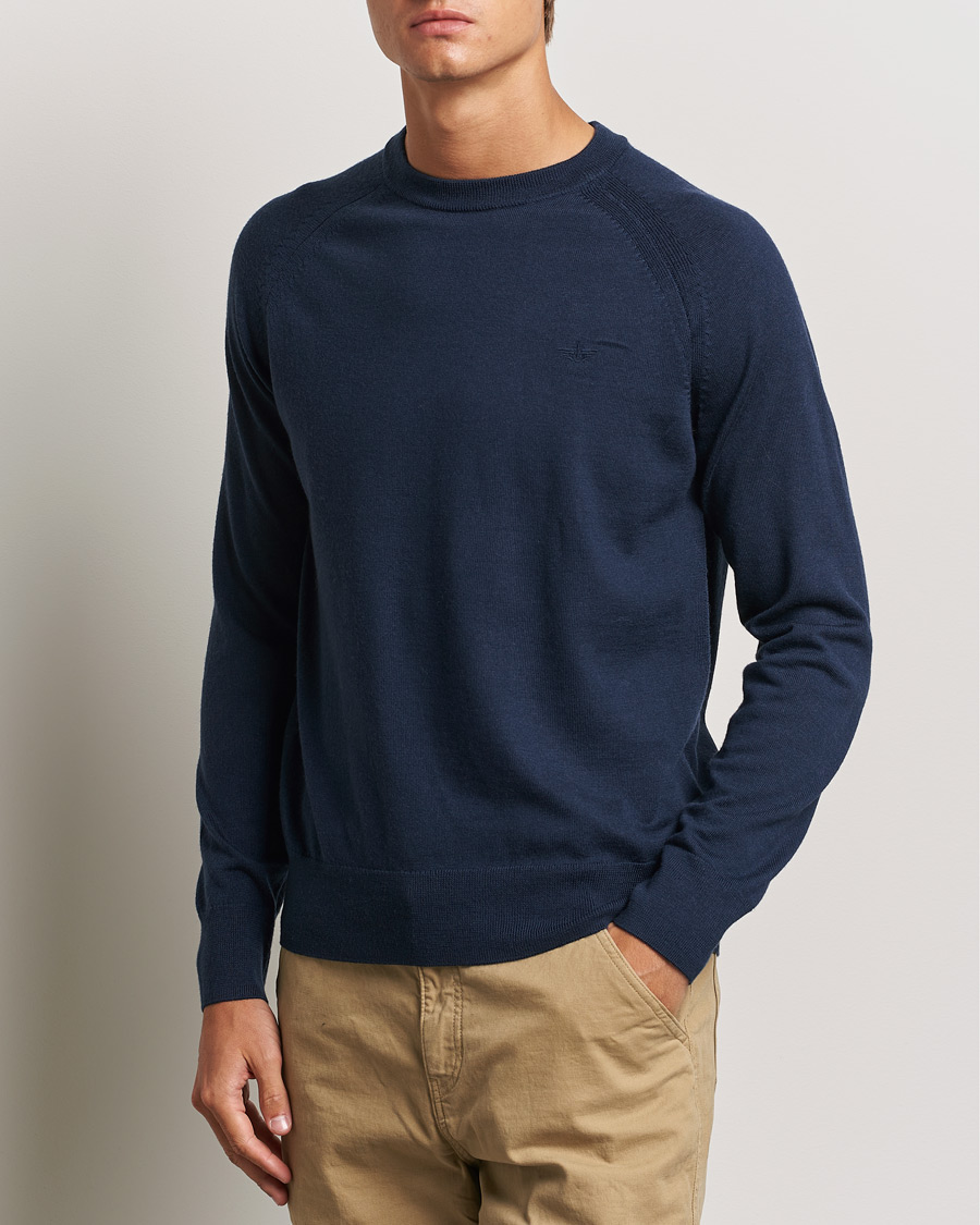 Hombres | Jerséis y prendas de punto | Dockers | Washable Merino Crewneck Navy Blazer