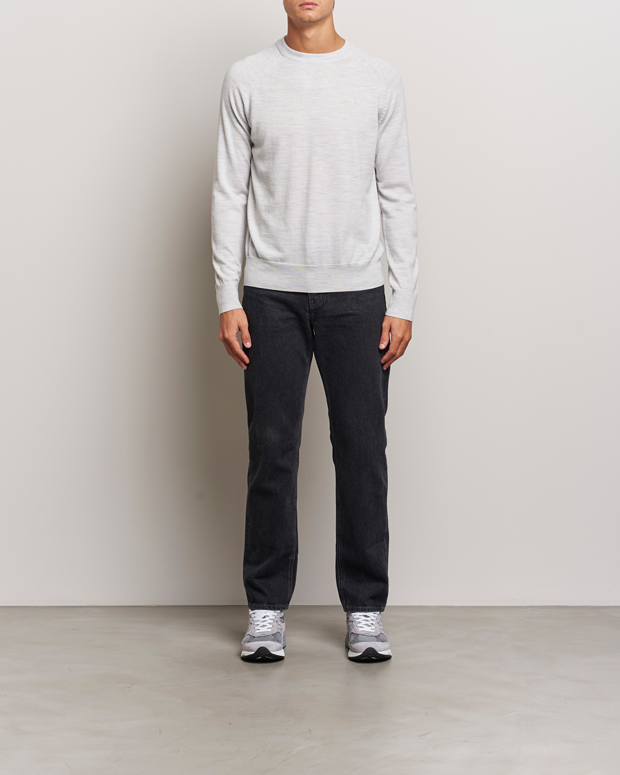 Hombres | Jerséis y prendas de punto | Dockers | Washable Merino Crewneck Light Grey
