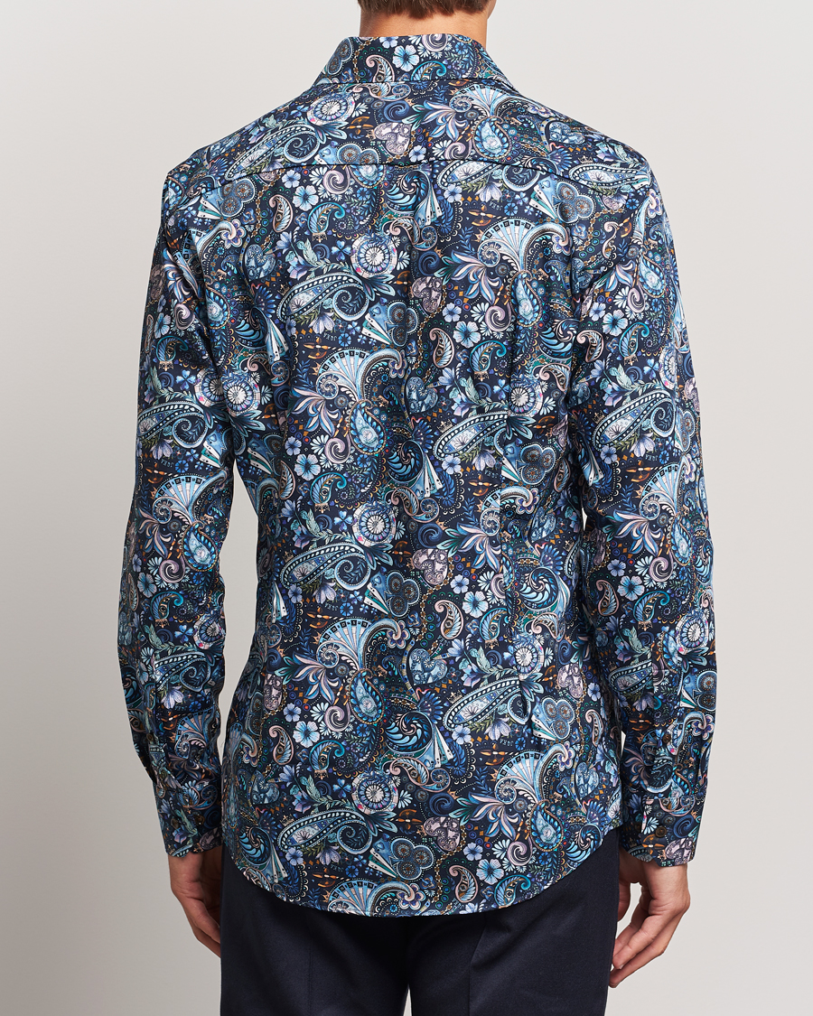 Hombres | Camisas | Eton | Slim Fit Signature Twill Printed Shirt Navy