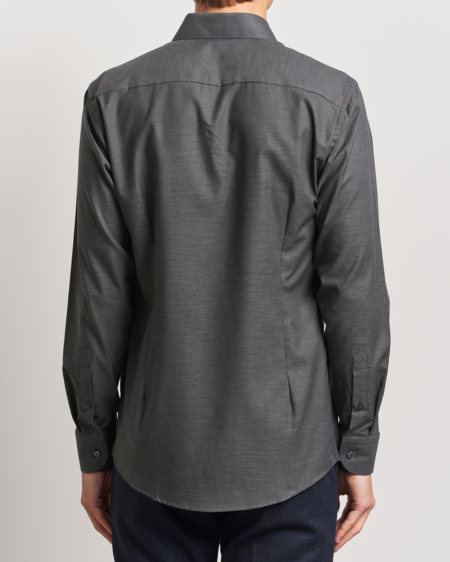 Hombres | Camisas | Eton | Slim Fit Wrinkle Free Flannel Pepita Shirt Green