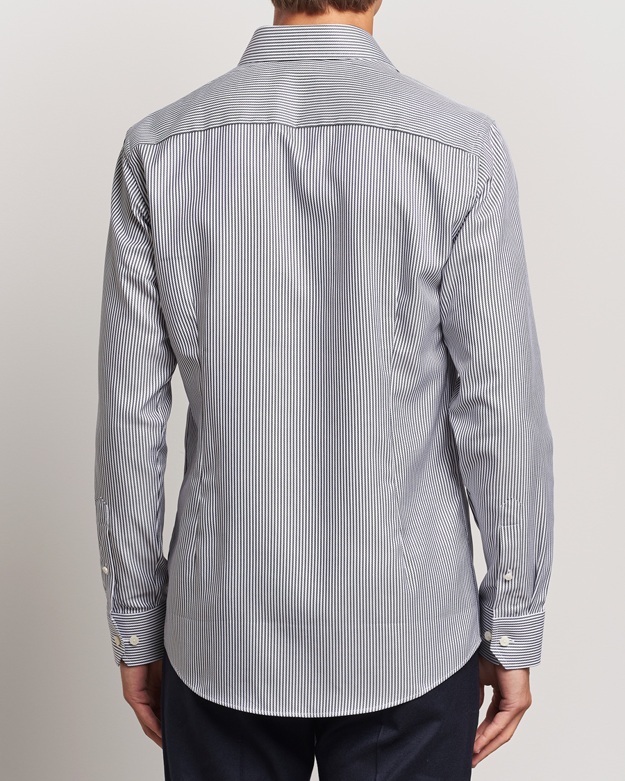 Hombres | Camisas | Eton | Slim Fit Signature Twill Striped Shirt Grey/White