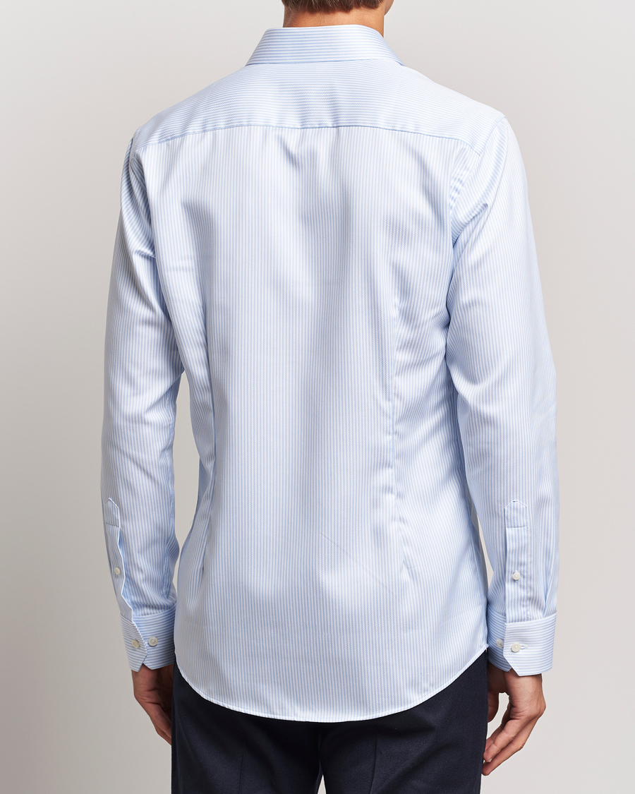 Hombres | Camisas | Eton | Slim Fit Signature Twill Striped Shirt Blue/White