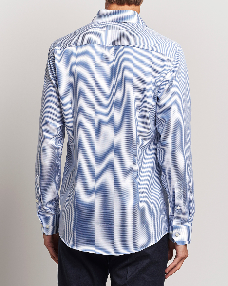 Hombres | Camisas | Eton | Slim Fit Signature Twill Striped Shirt Blue/White