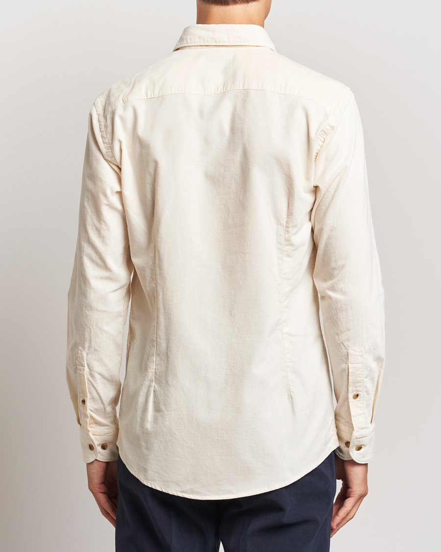 Hombres | Camisas | Eton | Slim Fit Fine Wale Corduroy Shirt Off White