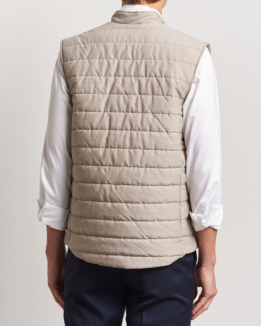 Hombres | Abrigos y chaquetas | Eton | Padded Wool Vest Beige
