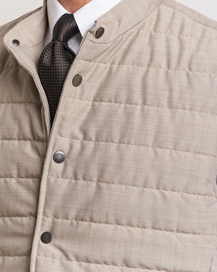 Hombres | Abrigos y chaquetas | Eton | Padded Wool Vest Beige