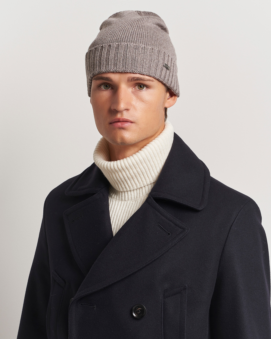 Hombres | Eton Wool Beanie Beige | Eton | Wool Beanie Beige