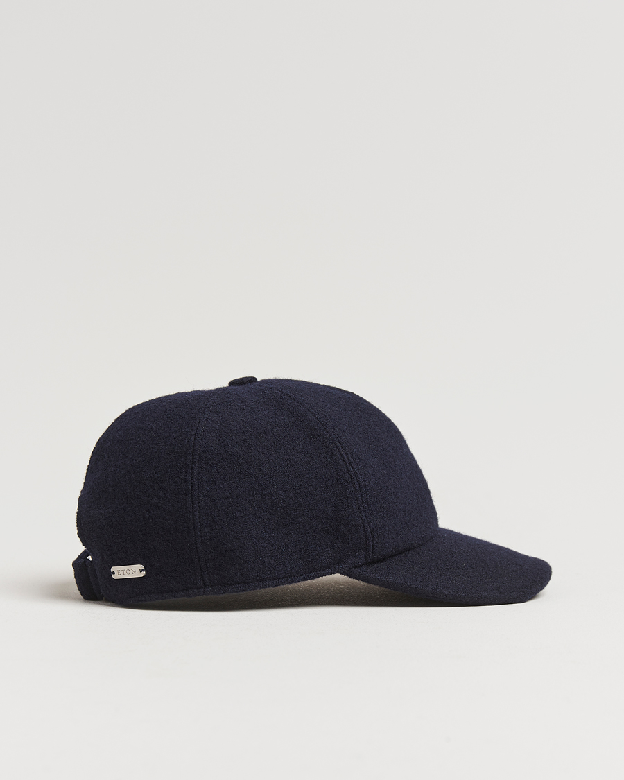 Hombres | Eton Boiled Wool Baseball Cap Navy Blue | Eton | Boiled Wool Baseball Cap Navy Blue