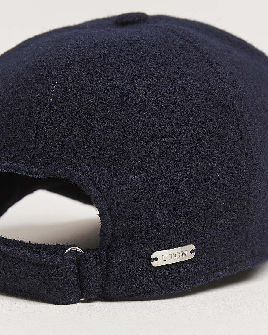 Hombres | Eton Boiled Wool Baseball Cap Navy Blue | Eton | Boiled Wool Baseball Cap Navy Blue