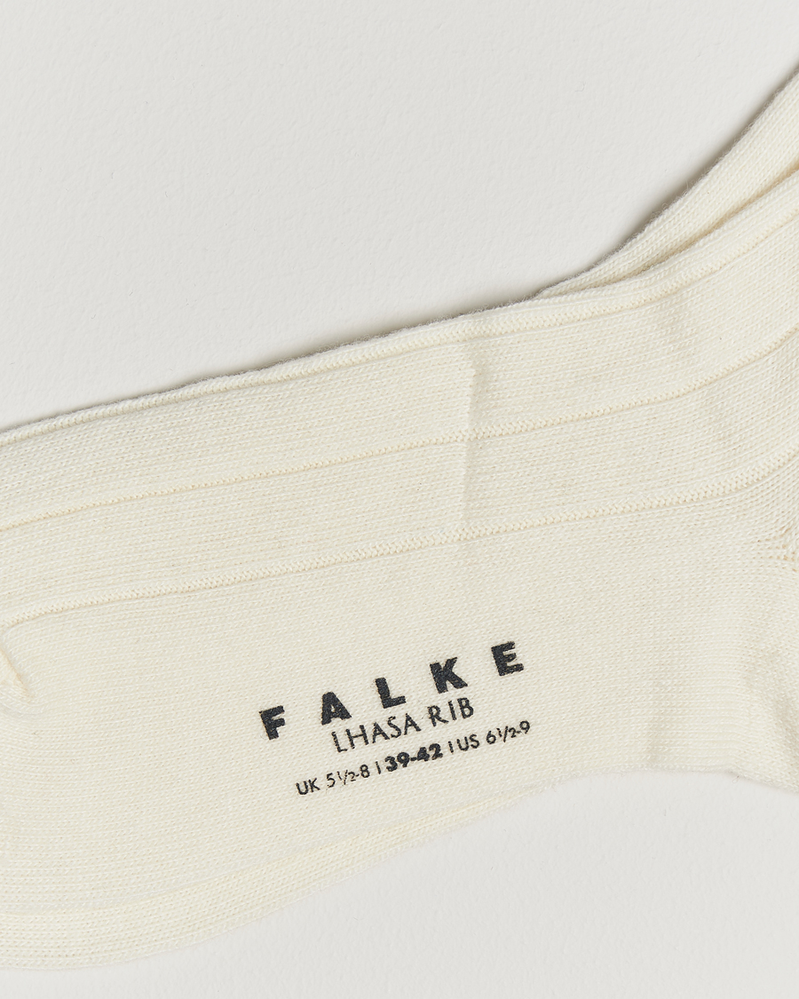 Hombres | Ropa interior y calcetines | Falke | Lhasa Cashmere Socks Off White