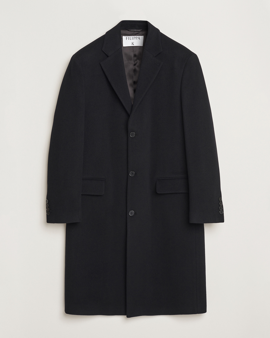 Hombres | Abrigos y chaquetas | Filippa K | Relaxed Wool Coat Black
