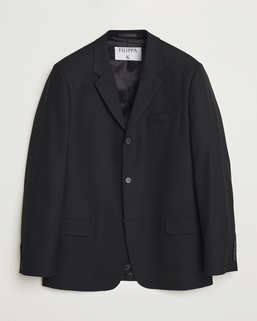 Hombres | Blazers | Filippa K | Wool Blend Blazer Black