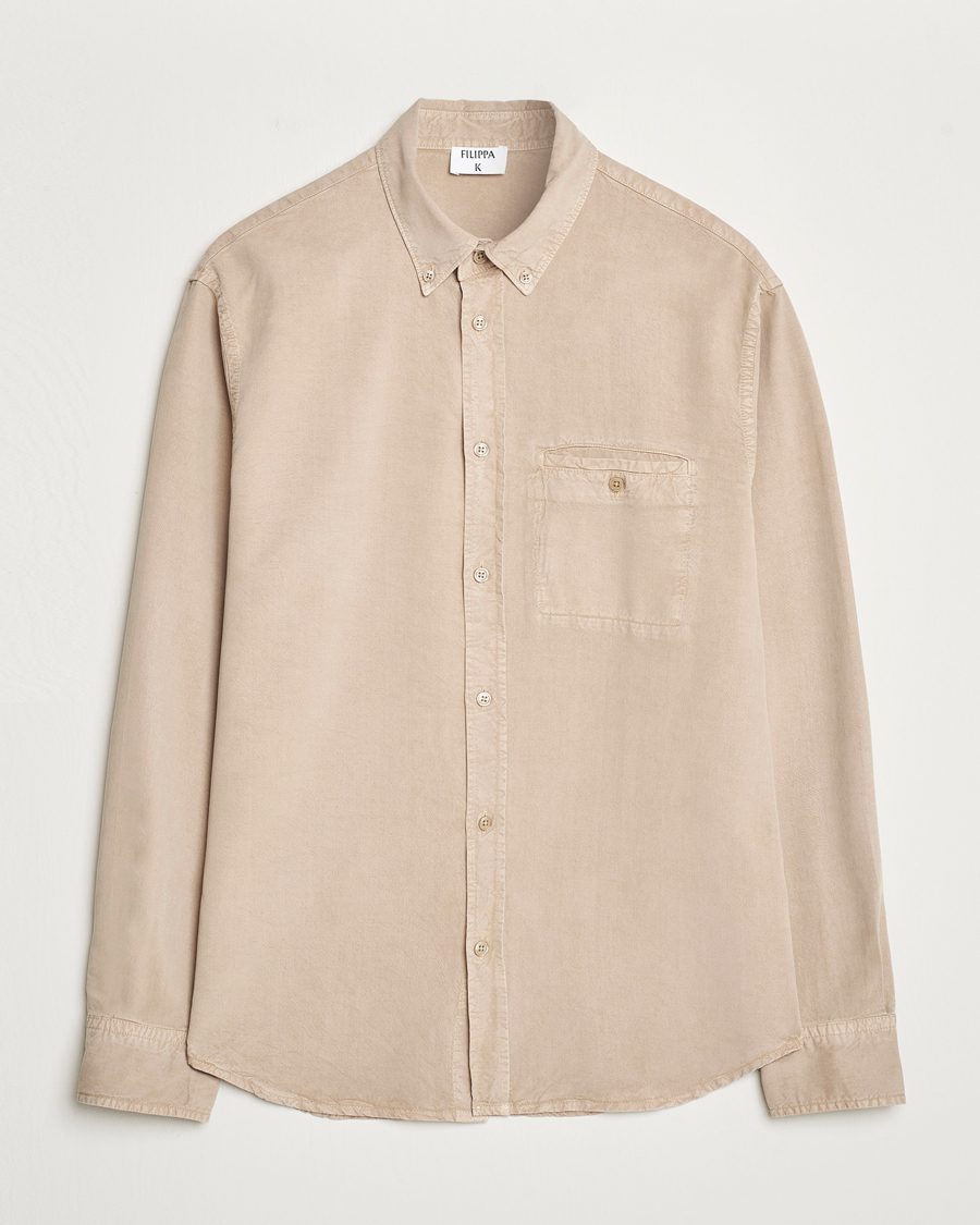 Hombres | Camisas | Filippa K | Zachary Lyocell Shirt Faded Khaki