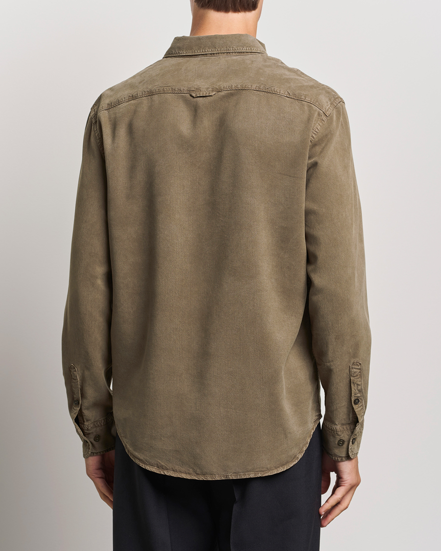 Hombres | Camisas | Filippa K | Zachary Lyocell Shirt Dark Sage