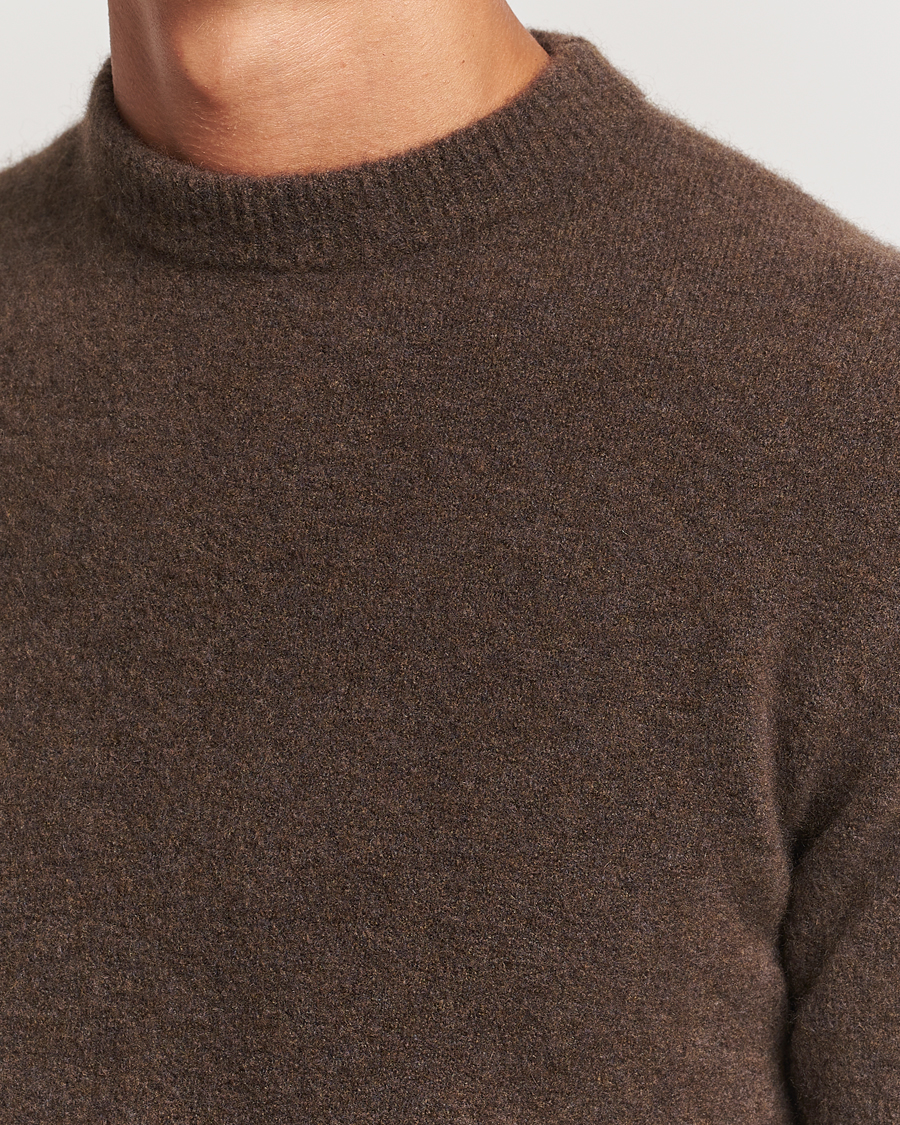 Hombres | Jerséis y prendas de punto | Filippa K | Yak Knitted Sweater Driftwood