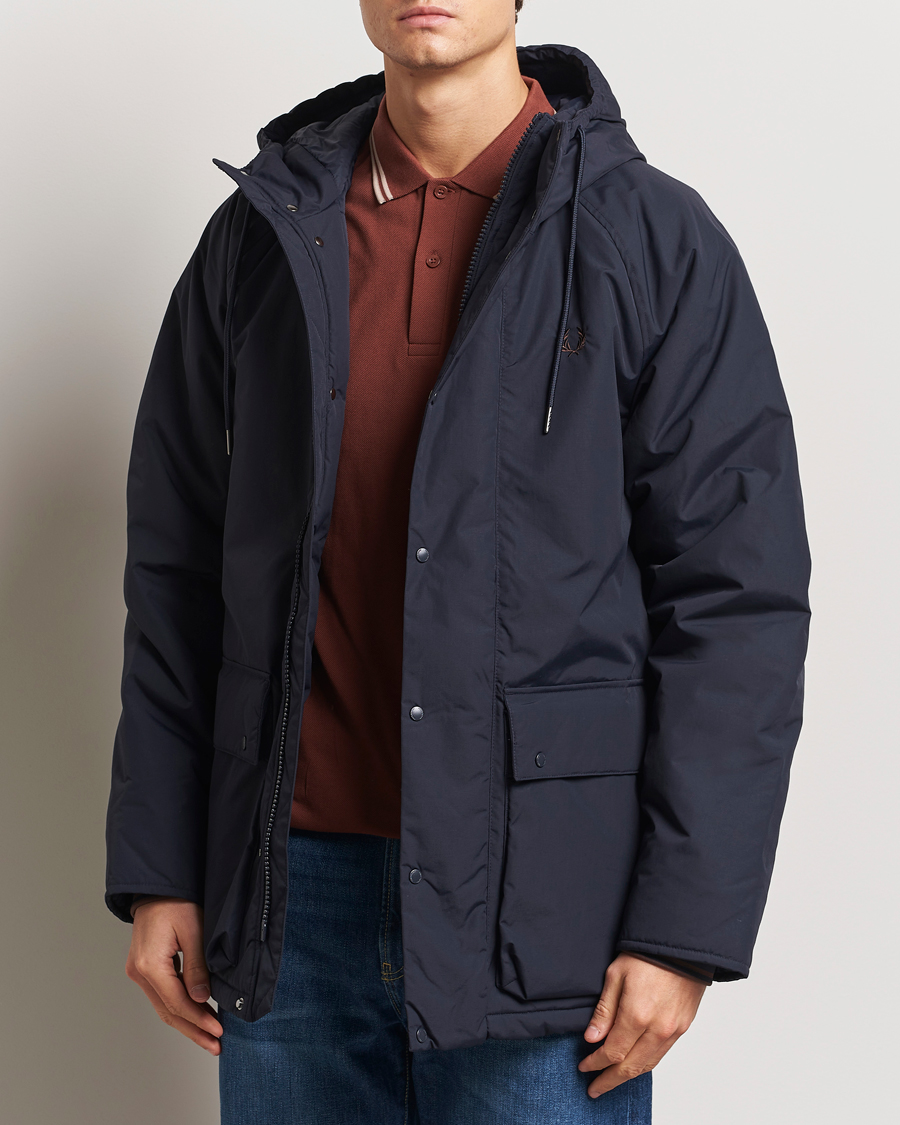 Hombres | Abrigos y chaquetas | Fred Perry | Padded Zip Through Parka Navy