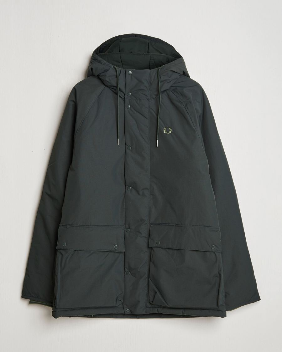 Hombres | Abrigos y chaquetas | Fred Perry | Padded Zip Through Parka Night Green