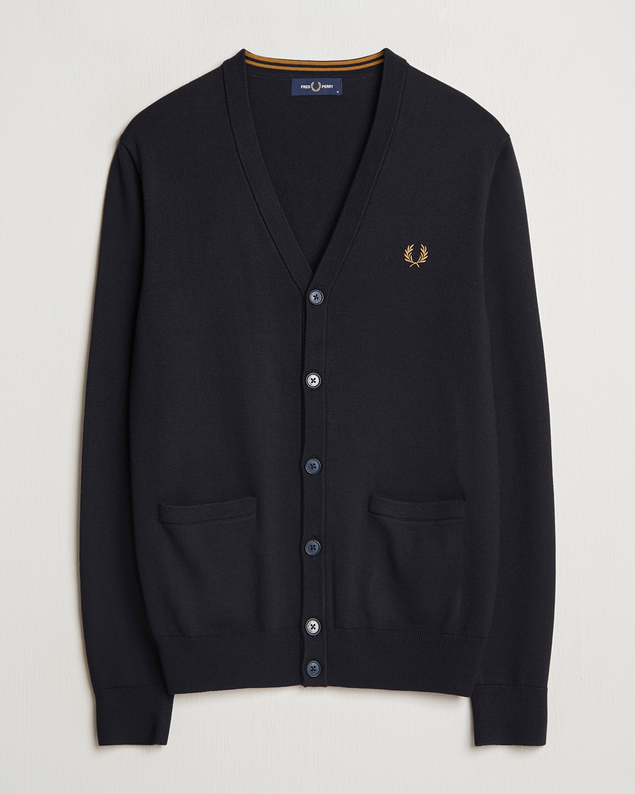 Hombres | Jerséis y prendas de punto | Fred Perry | Classic Cardigan Navy
