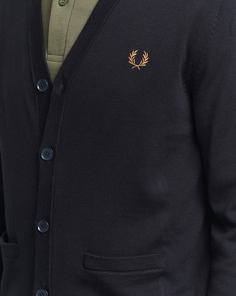 Hombres | Jerséis y prendas de punto | Fred Perry | Classic Cardigan Navy