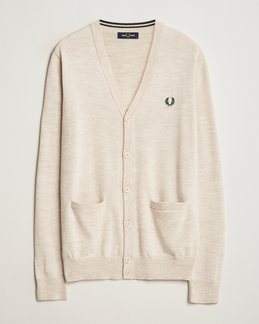 Hombres | Jerséis y prendas de punto | Fred Perry | Knitted Cardigan Porriged Marl